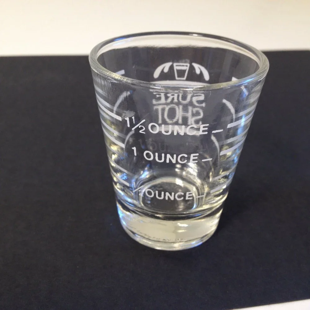 Sure Shot Measuring Glass Shot Glass w/ Measuring For Ounces Collectable Each